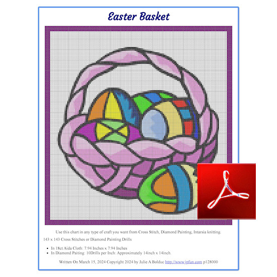 Easter Basket Stitch Chart