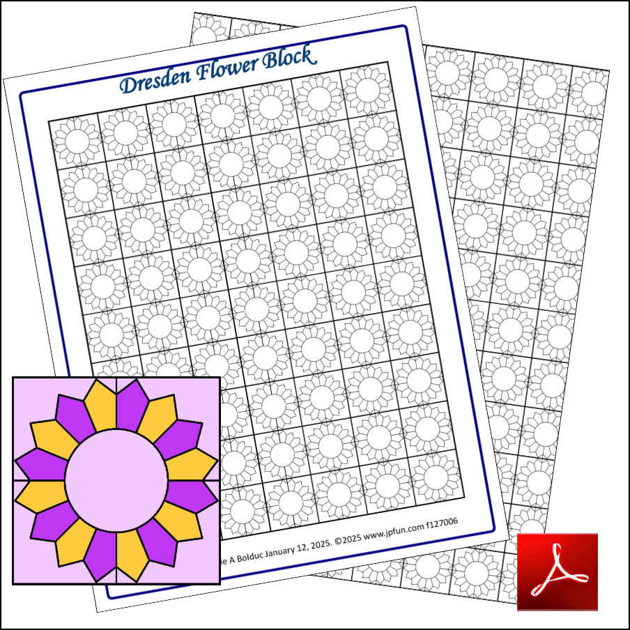 Hexie in a Square Block Coloring Page