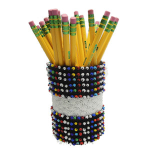 Beads and Shells Pencil Cup