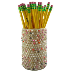 Beaded Pencil Cup