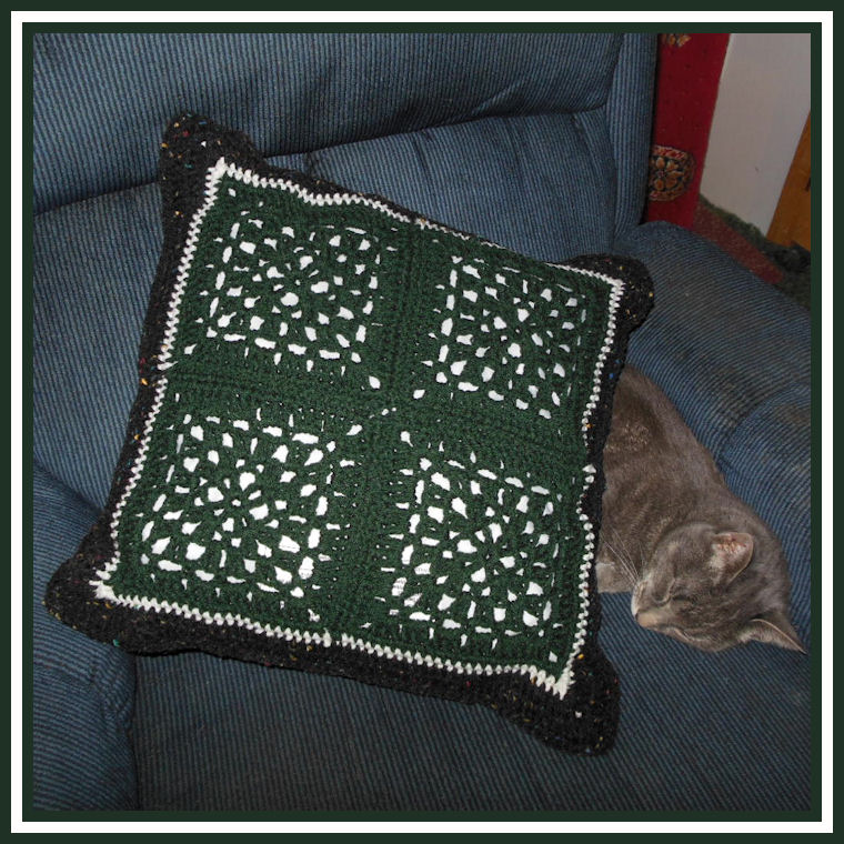 Two by Two Granny Square Pillow