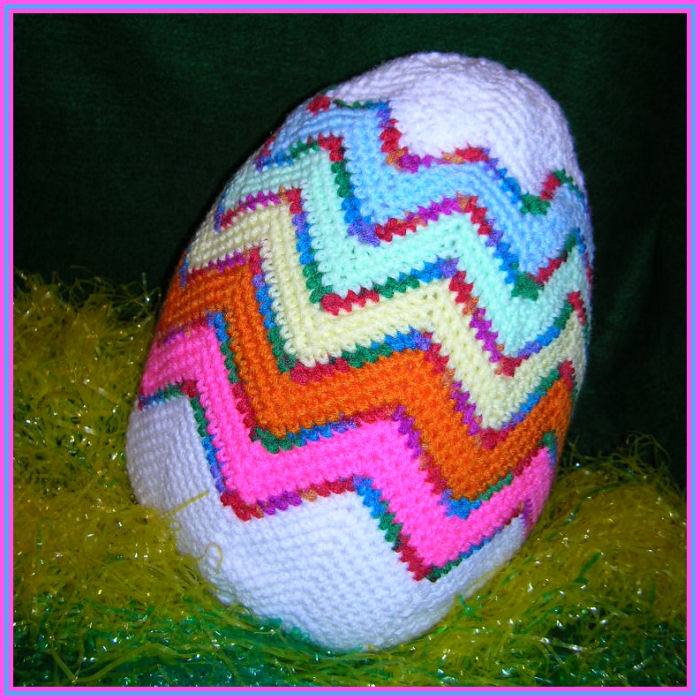 Rippled Rainbow Easter Egg Pillow