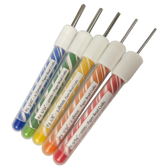 3D Printed Candy Stick Set of 5 Slotted Paper Bead Rollers