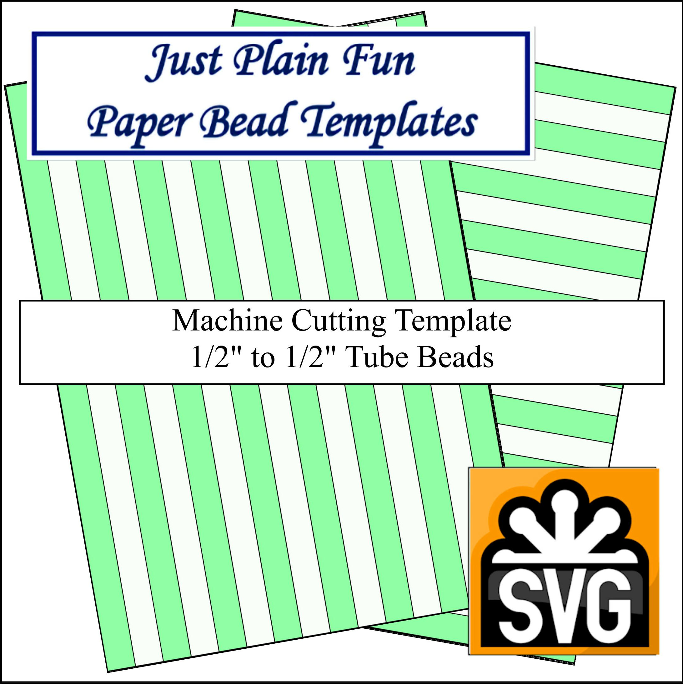 Paper Bead Templates, 1/2in to 1/2in Strips