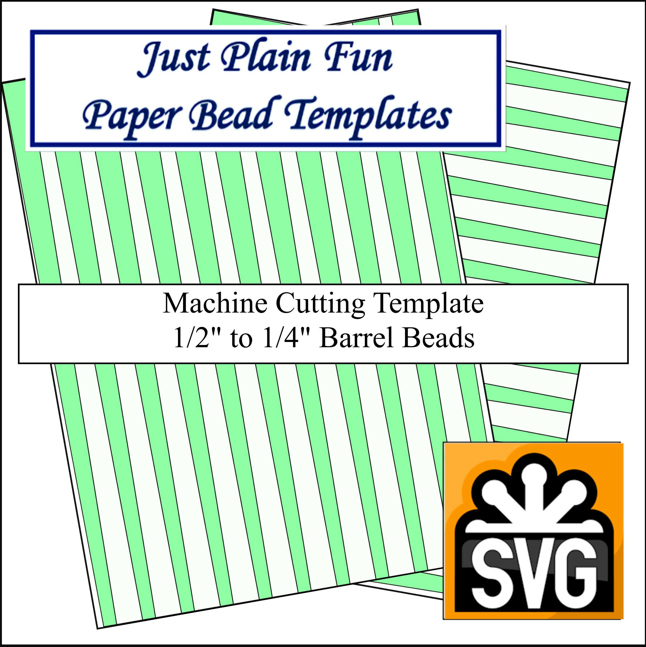 Paper Bead Templates, 1/2in to 1/4in Strips