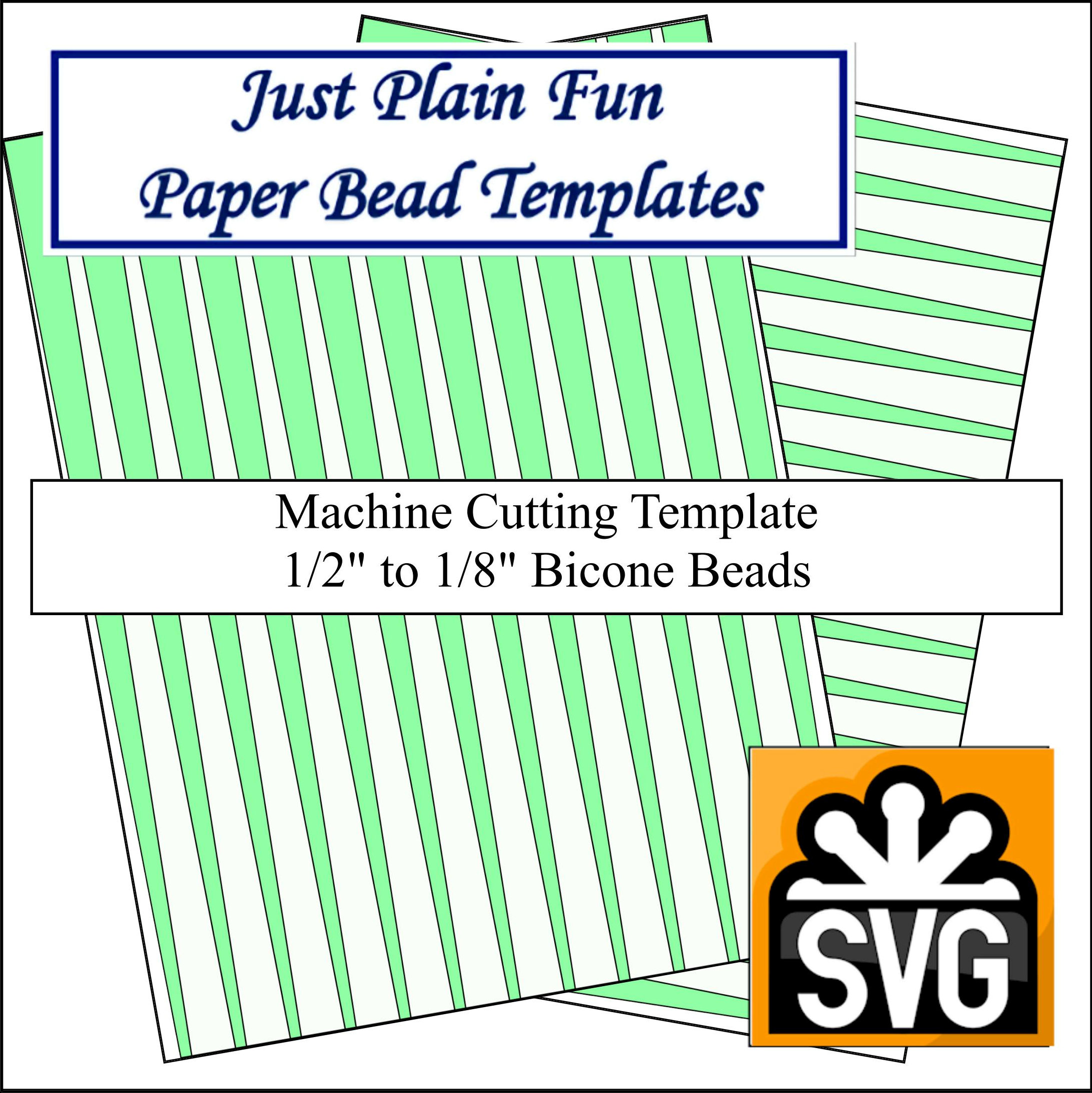 Paper Bead Templates, 1/2in to 1/8in Strips