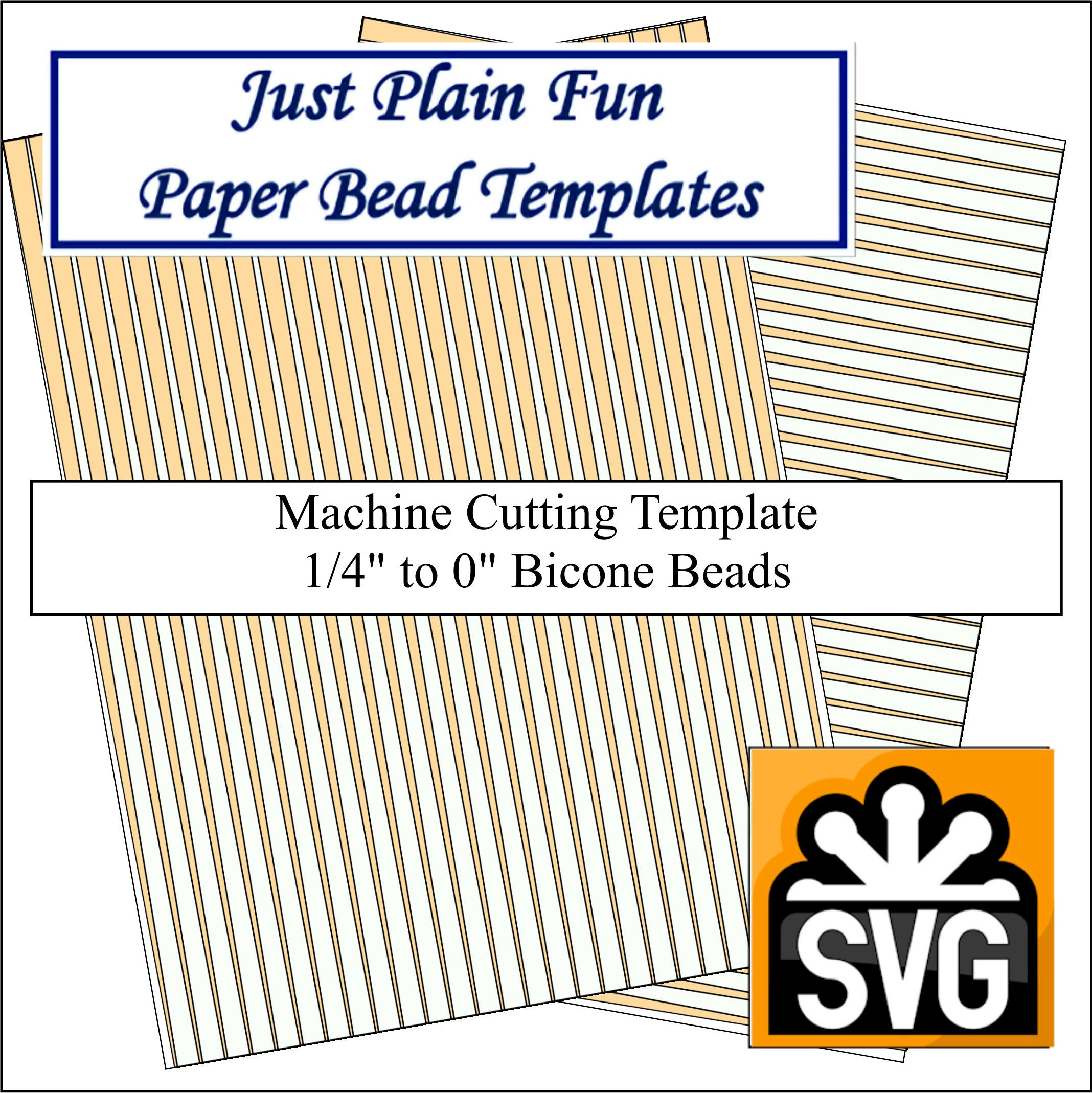 Paper Bead Templates, 1/4in to 0in Strips