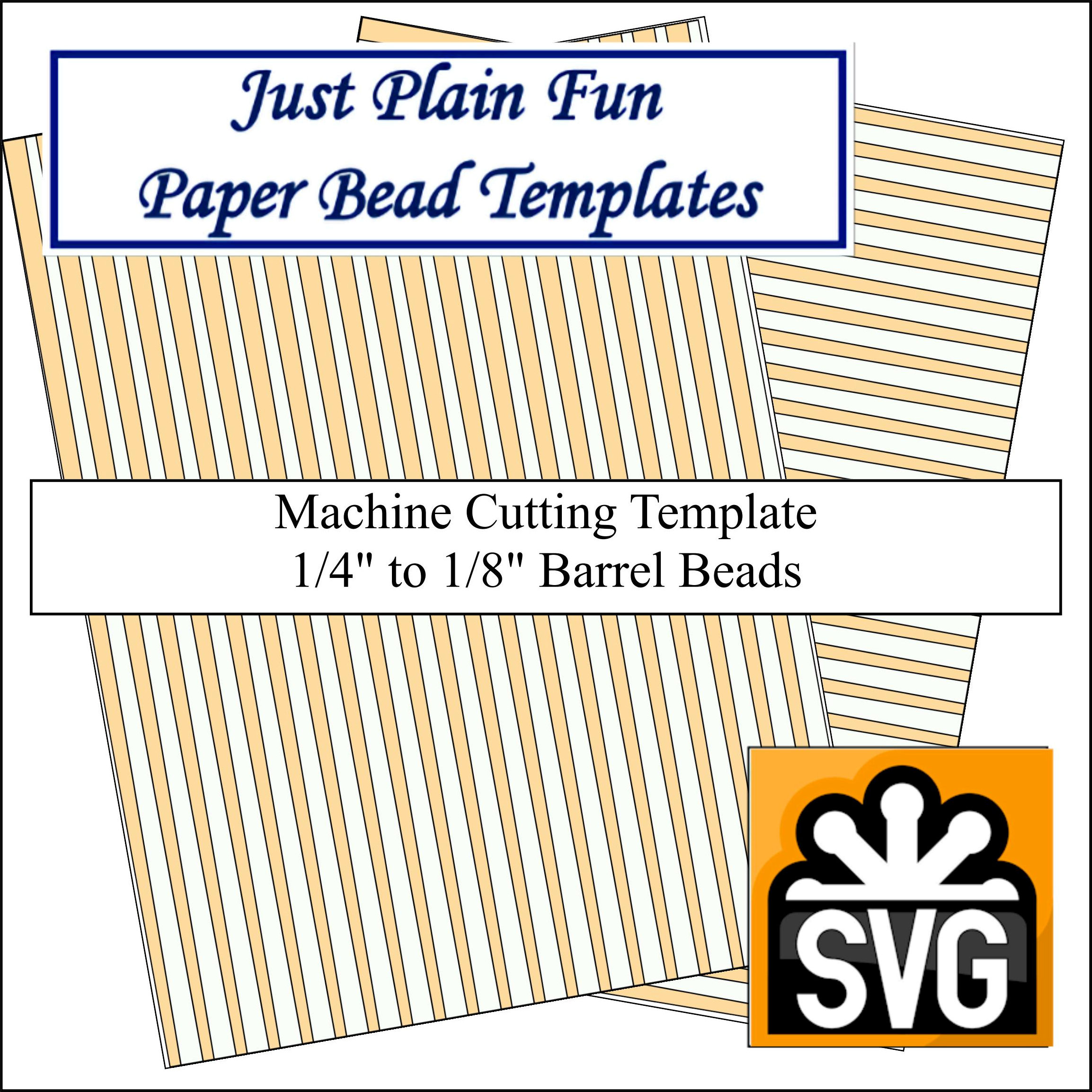 Paper Bead Templates, 1/4in to 1/8in Strips