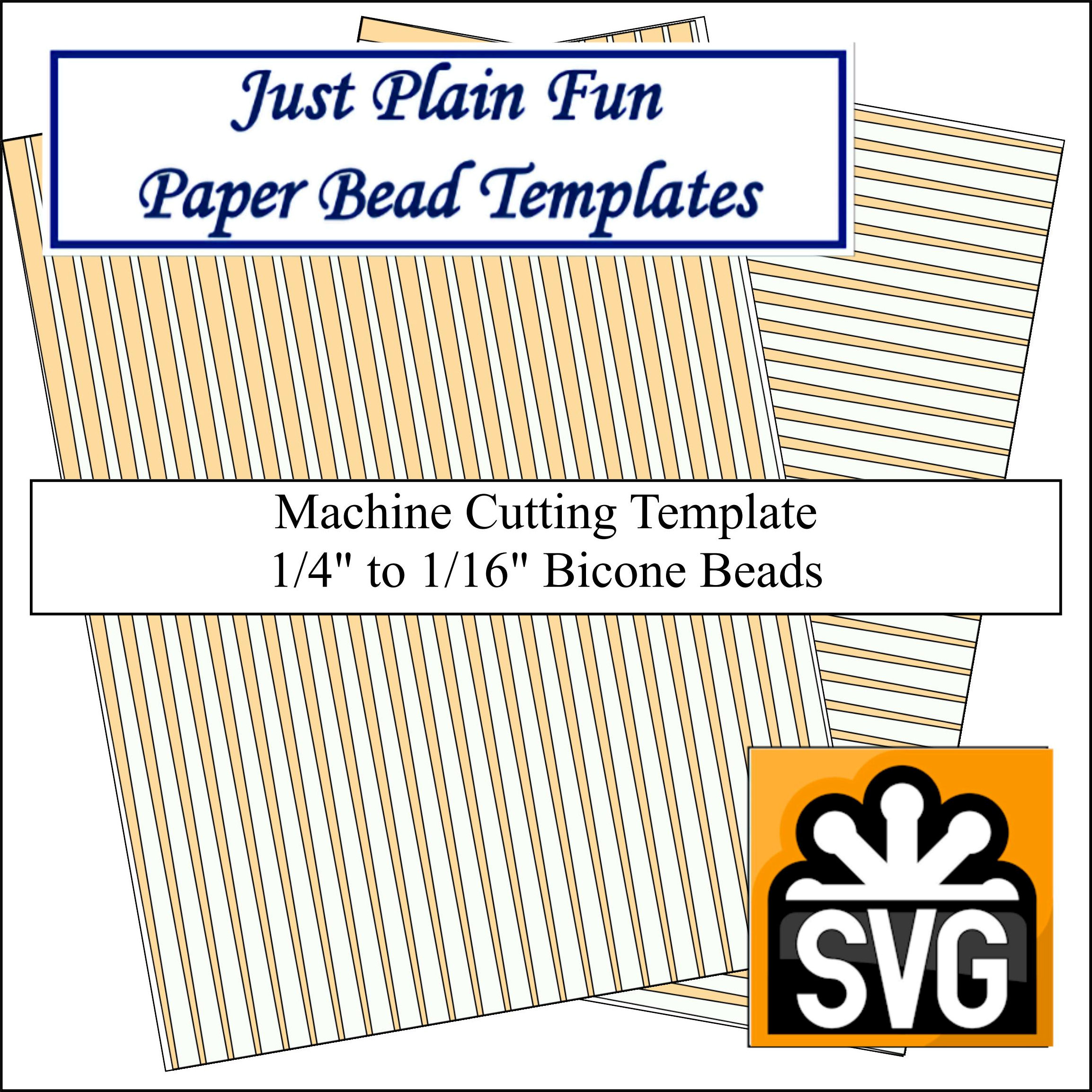 Paper Bead Templates, 1/4in to 1/16in Strips