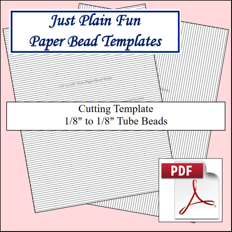 Paper Bead Templates, 1/8in to 1/8in Strips