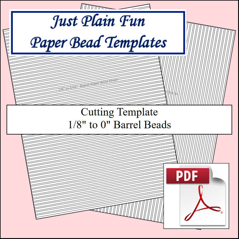 Paper Bead Templates, 1/8in to 1/16in Strips