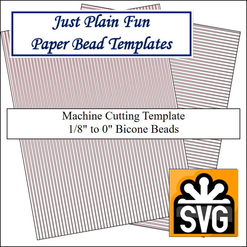 Paper Bead Templates, 1/8in to 0in Strips