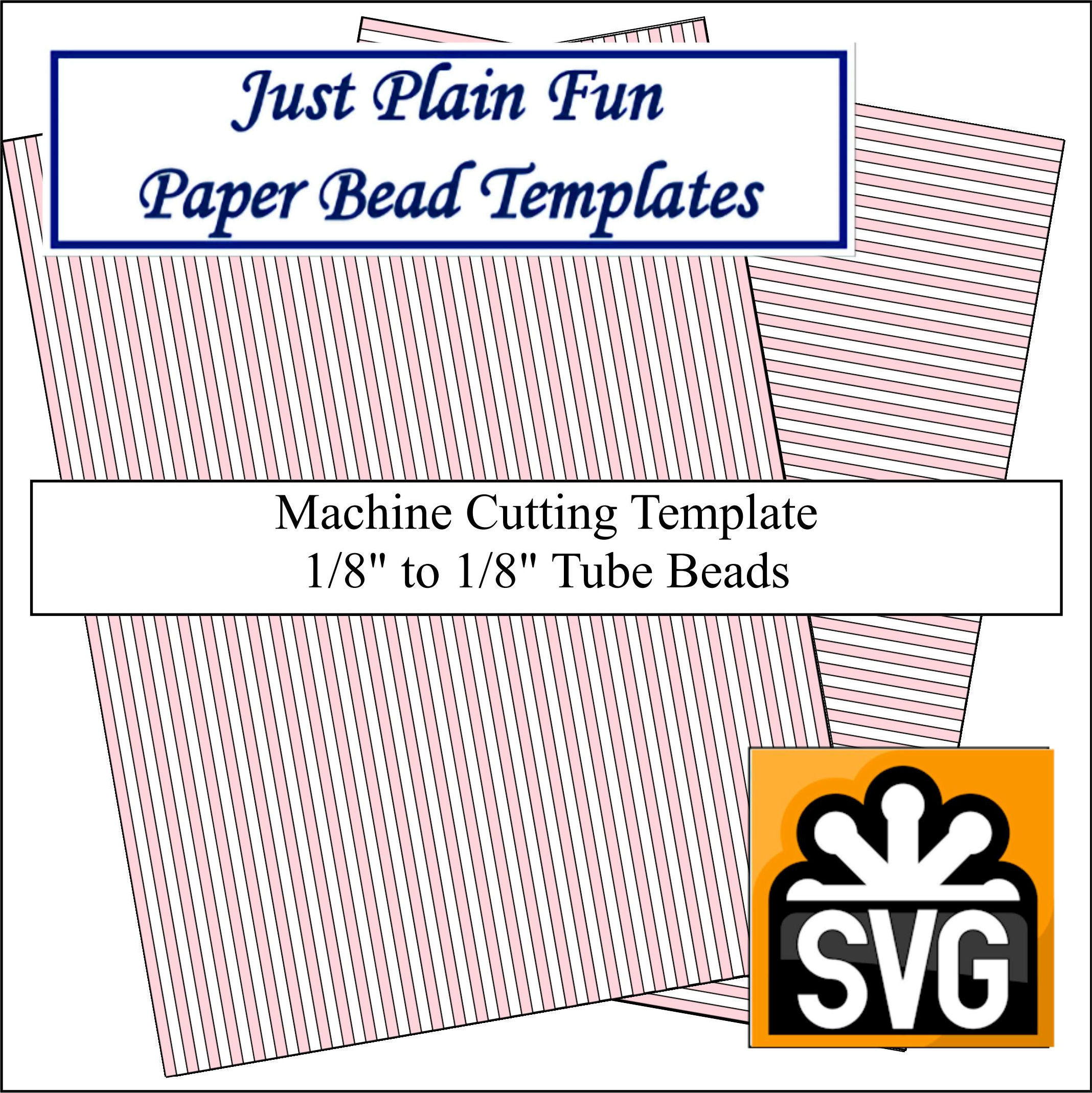 Paper Bead Templates, 1/8in to 1/8in Strips