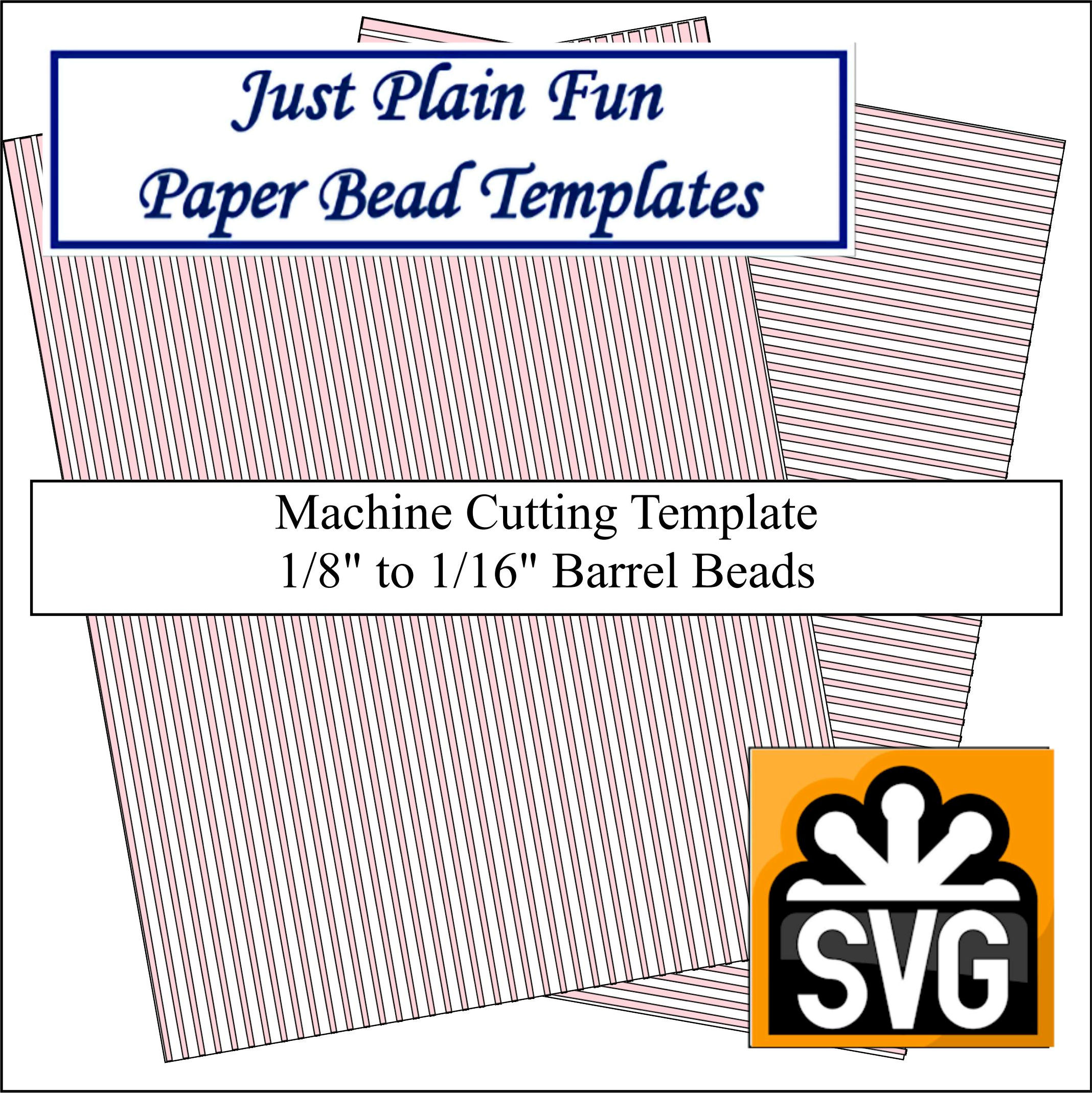 Paper Bead Templates, 1/8in to 1/16in Strips