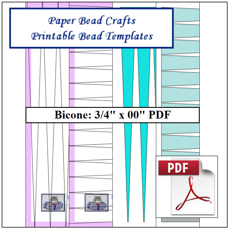 Paper Bead Templates, 3/4in x 00in strips