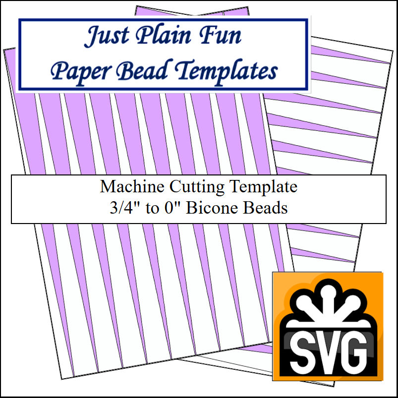 Paper Bead Templates, 3/4in to 0in Strips