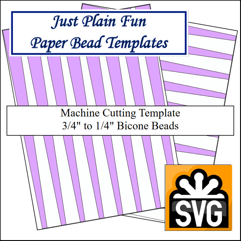 Paper Bead Templates, 3/4in to 1/4in Strips