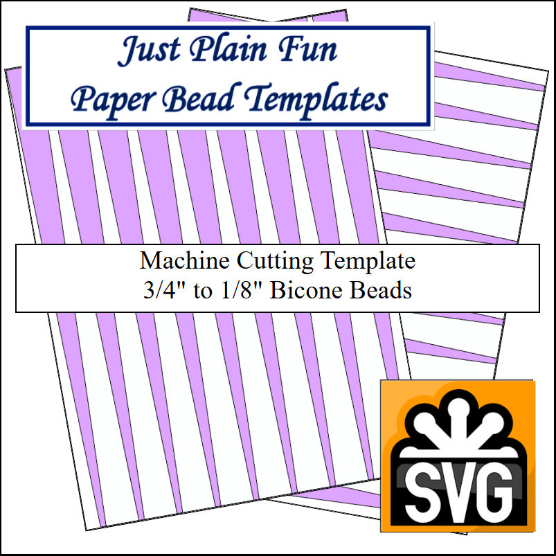 Paper Bead Templates, 3/4in to 1/8in Strips