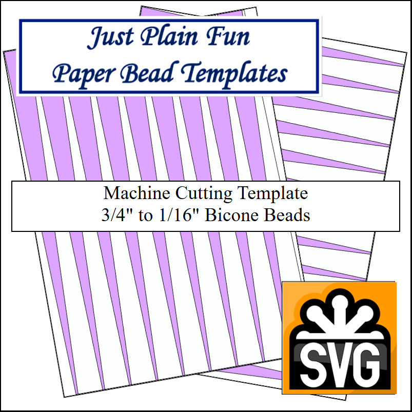 Paper Bead Templates, 3/4in to 1/16in Strips