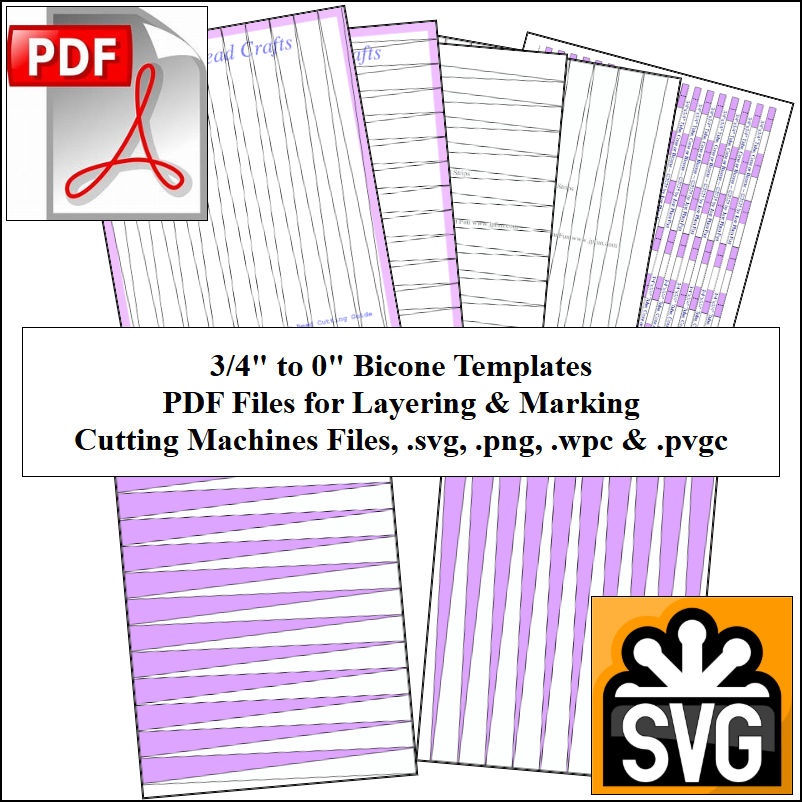 3/4in x 00in Paper Bead Templates