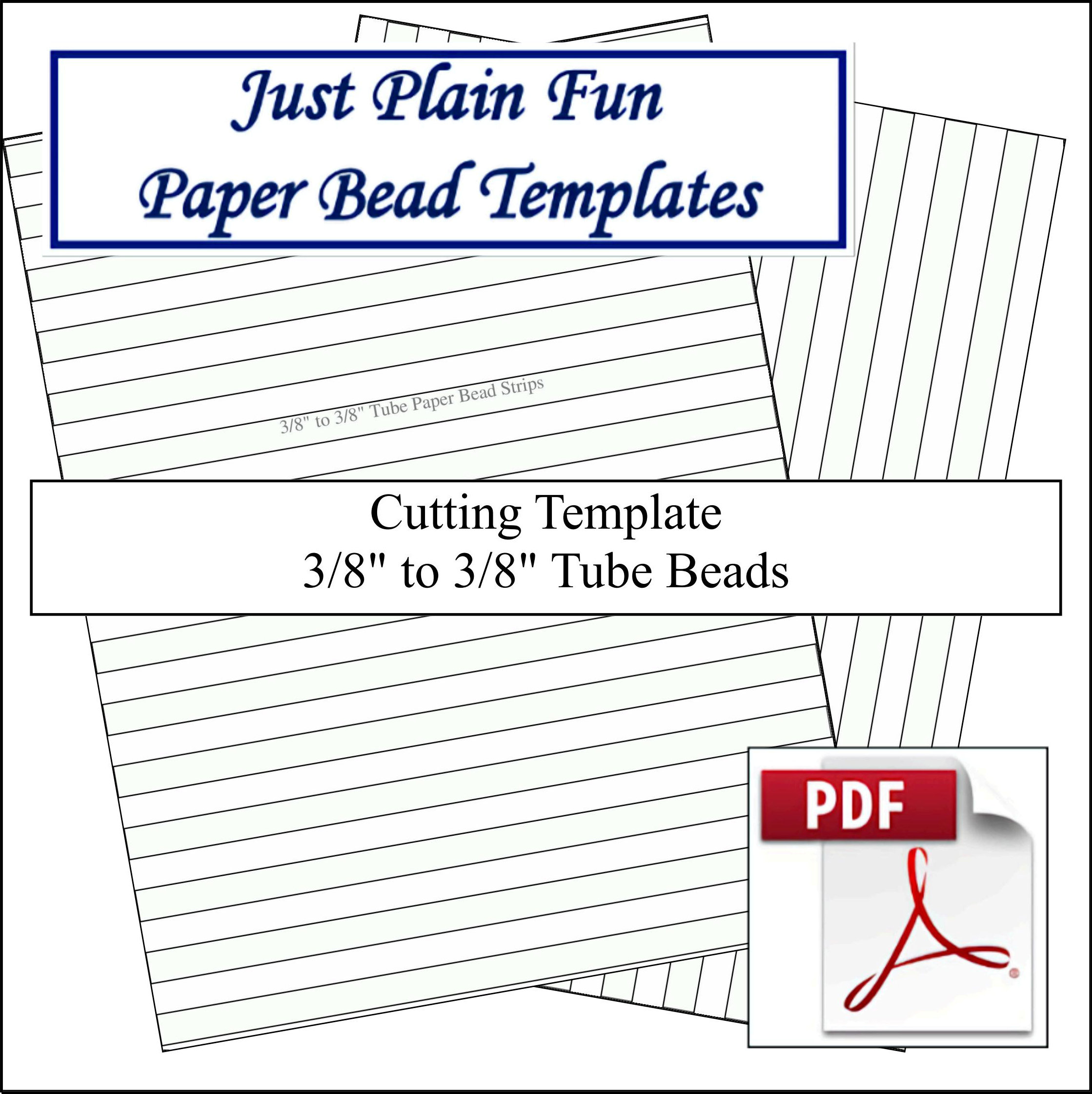 Paper Bead Templates, 3/8in to 3/8in Strips