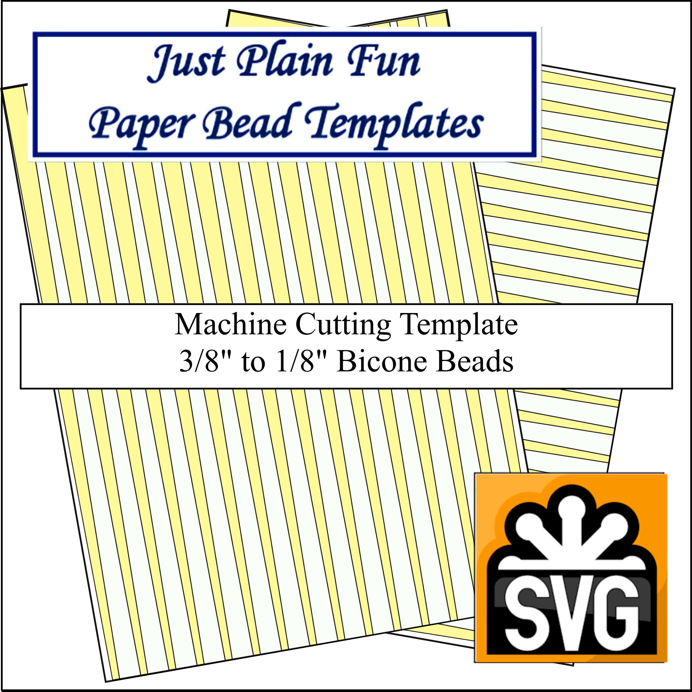 Paper Bead Templates, 3/8in to 1/8in Strips