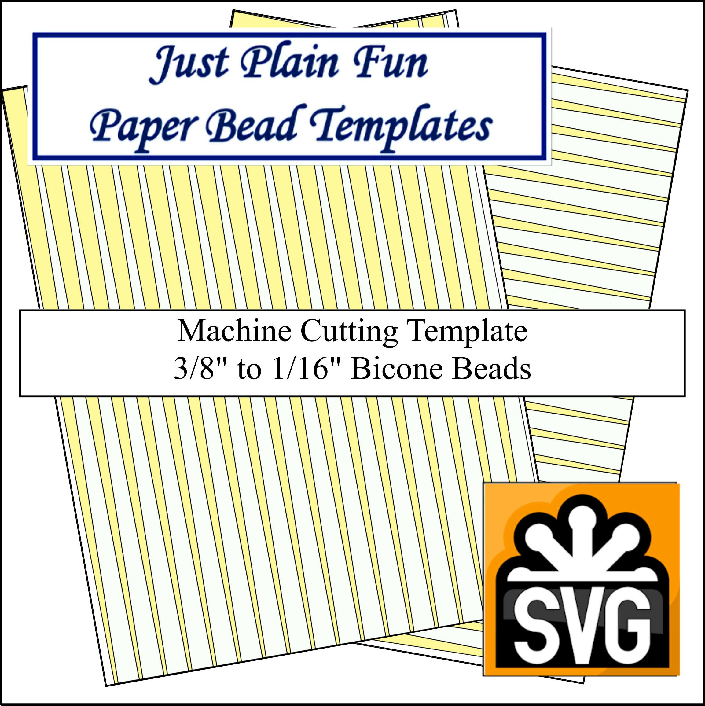 Paper Bead Templates, 3/8in to 1/16in Strips