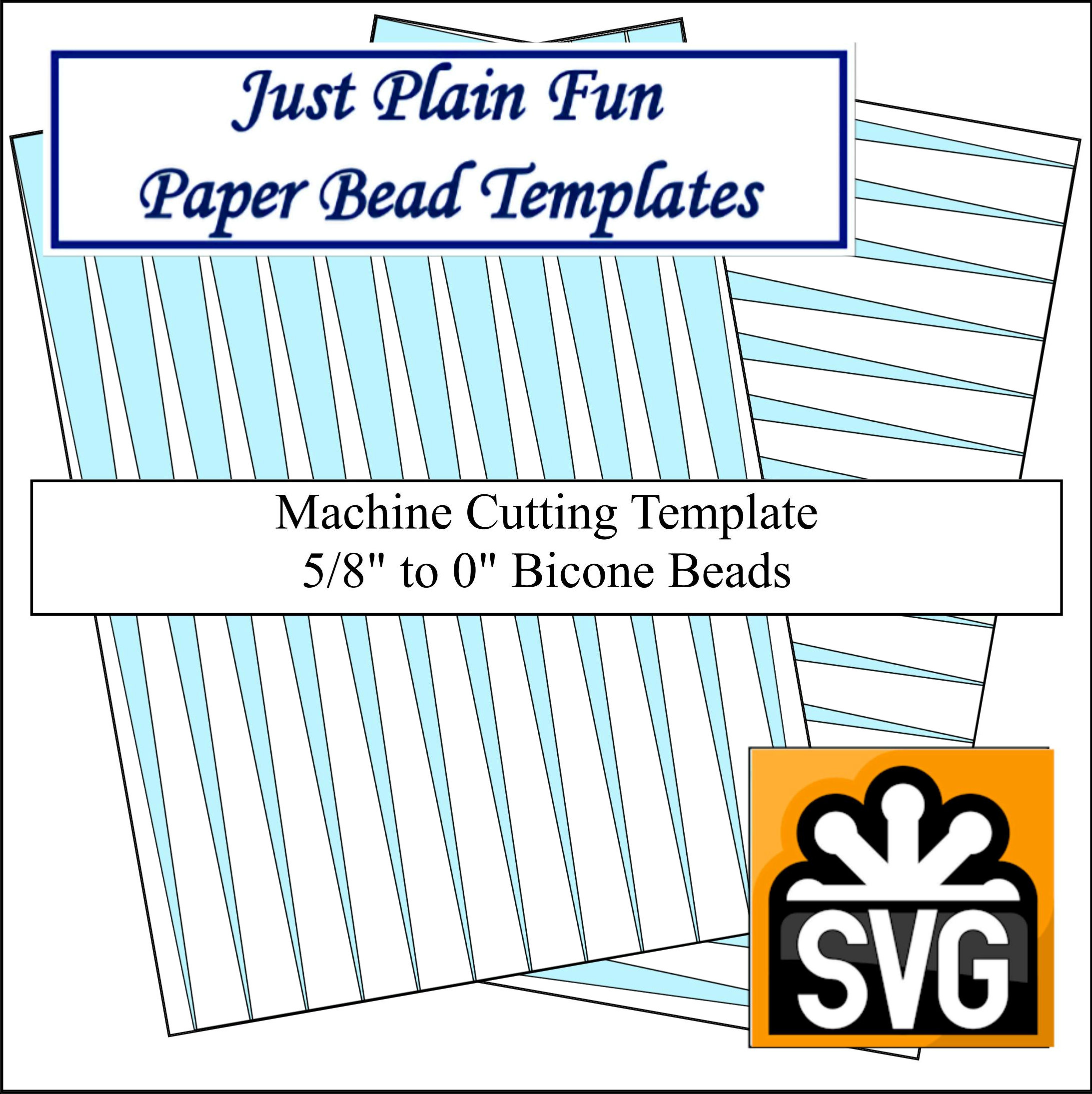 Paper Bead Templates, 5/8in to 0in Strips