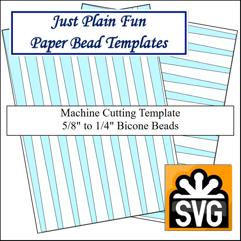 Paper Bead Templates, 5/8in to 1/4in Strips