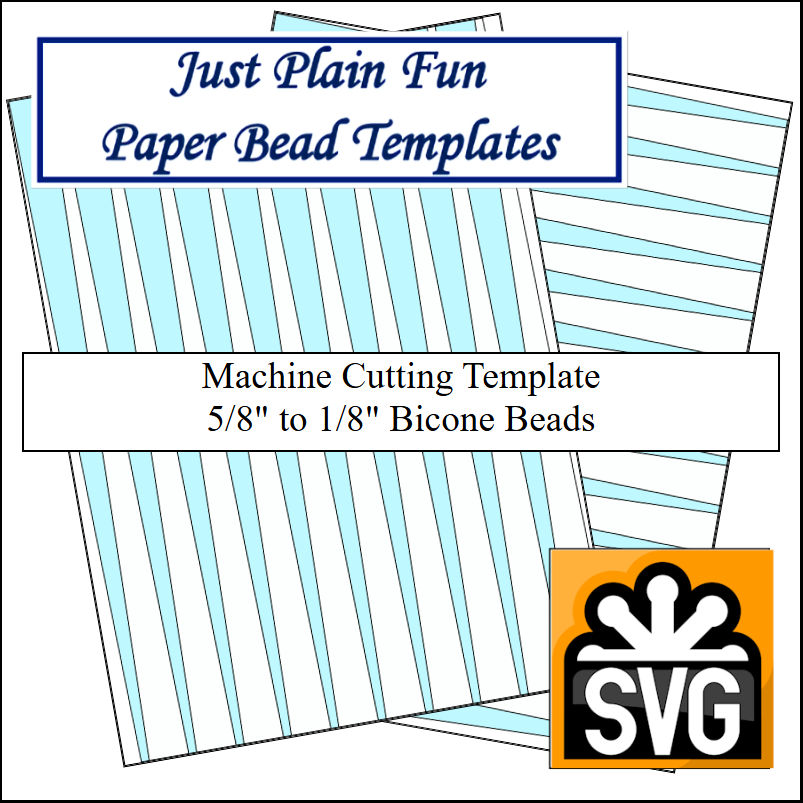 Paper Bead Templates, 5/8in to 1/8in Strips