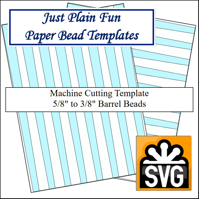 Paper Bead Templates, 5/8in to 3/8in Strips