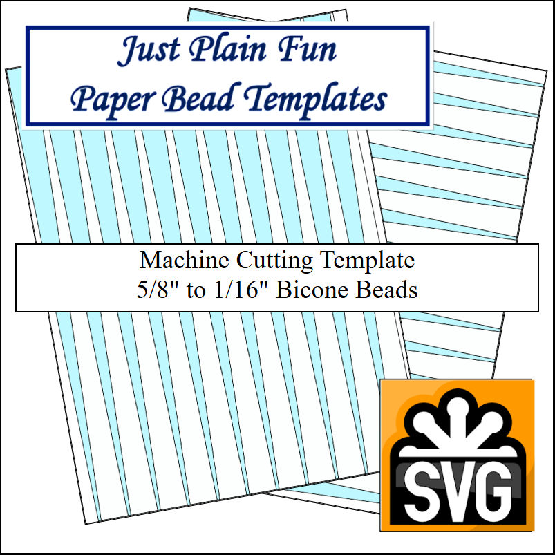 Paper Bead Templates, 5/8in to 1/16in Strips