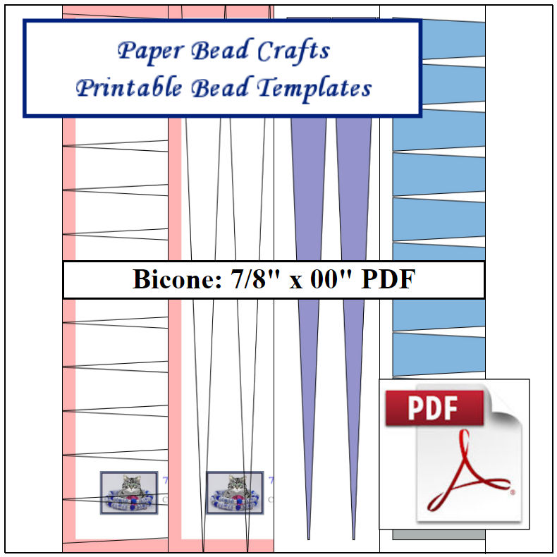 Paper Bead Templates, 7/8in x 00in strips