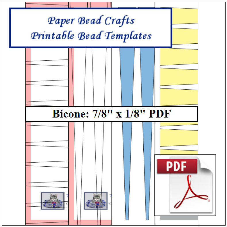 Paper Bead Templates, 7/8in x 1/8in strips