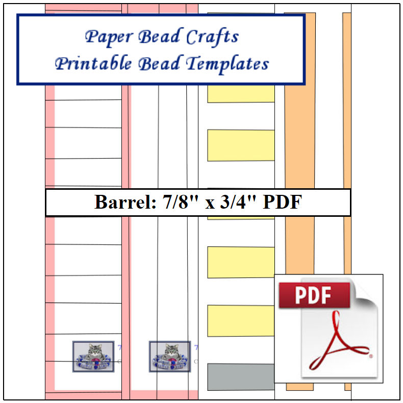 Paper Bead Templates, 7/8in x 3/4in strips