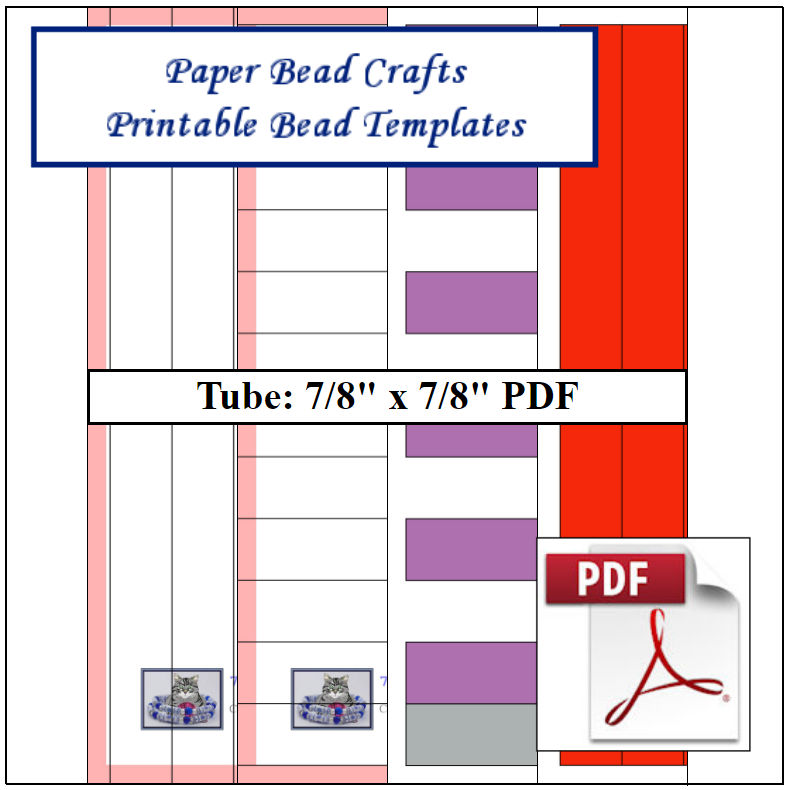 Paper Bead Templates, 7/8in x 7/8in strips
