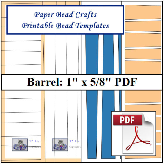 Paper Bead Templates, 1in x 5/8in strips