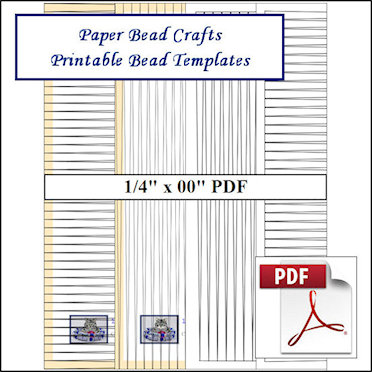 Bicone: 1/4in x 00in Paper Bead Templates