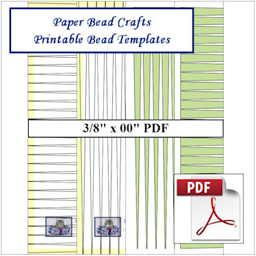 Paper Bead Templates, 3/8in x 00in strips