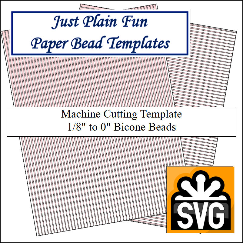 Paper Bead Templates, 1/8in to 0in Strips Paper Bead Templates, 1/8in to 0in Strips