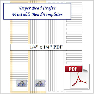 Paper Bead Templates, 1/4in x 1/4in strips