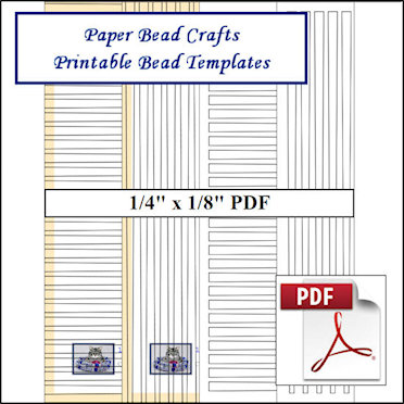 Paper Bead Templates, 1/4in x 1/8in strips