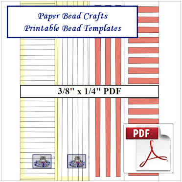 Paper Bead Templates, 3/8in x 1/4in strips