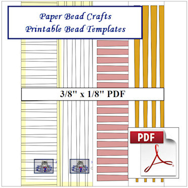 Paper Bead Templates, 3/8in x 1/8in strips