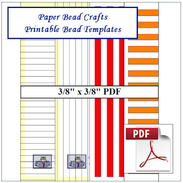 Paper Bead Templates, 3/8in x 3/8in strips