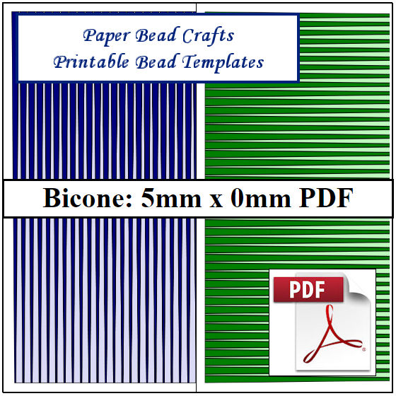 Paper Bead Templates, 5mm x 00mm strips