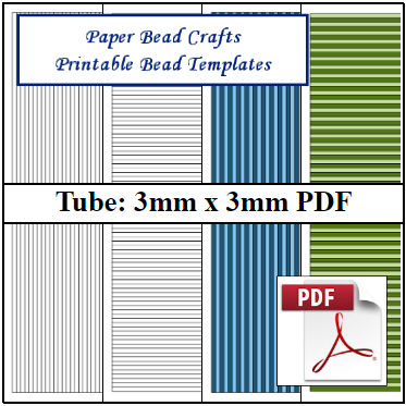 Paper Bead Templates, 3mm x 3mm strips