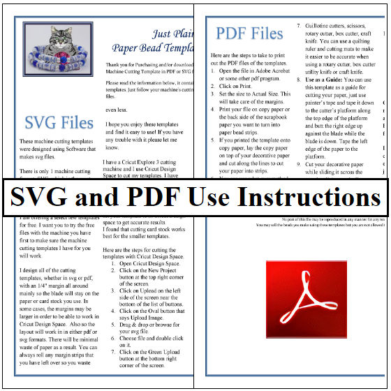 SVG and PDF Instructions