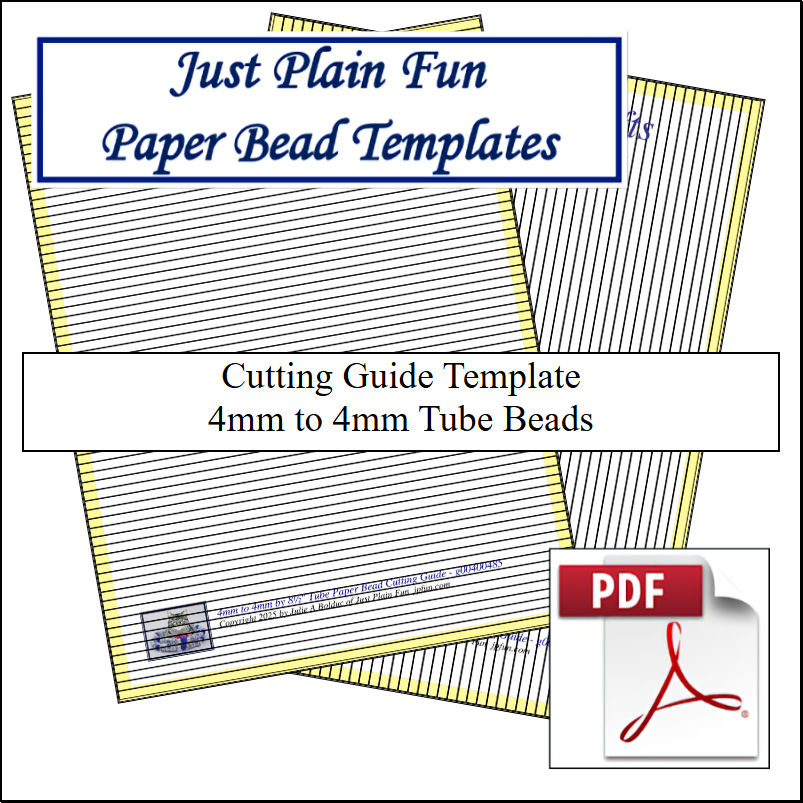Paper Bead Cutting Guide Templates, 4mm to 4mm Strips Templates 4mm to 4mm Strips
