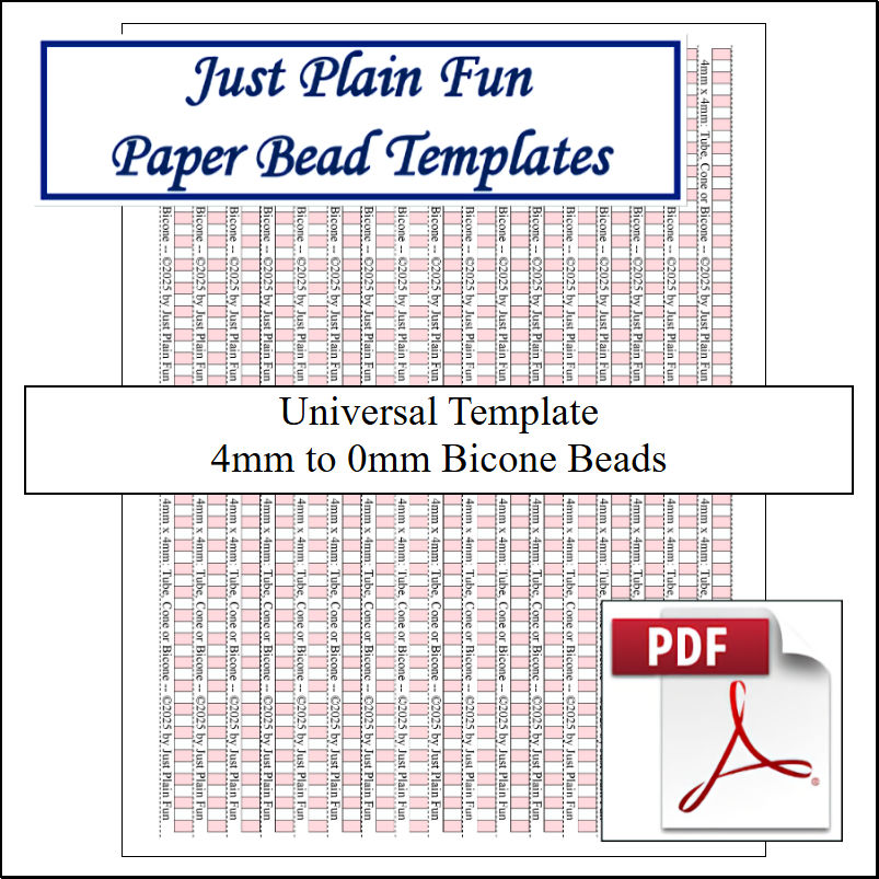 Paper Bead Cutting Guide Templates, 4mm to 0mm Strips Templates 4mm to 0mm Strips